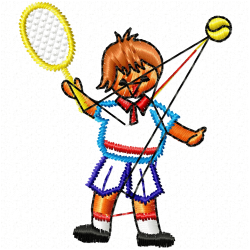 Tennis Embroidery Design 9